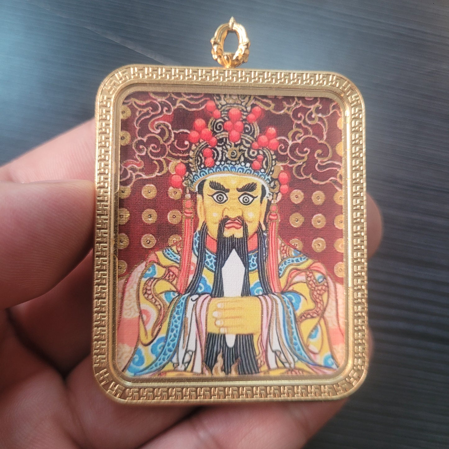 Tibetan Buddhism Intangible Cultural Heritage Thangka Pendant Necklace (Large Size) 1