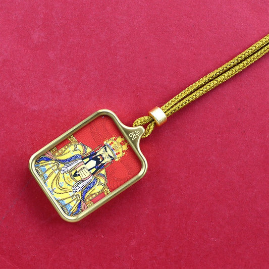 Titanium steel mini thangka pendant necklace Titanium steel mini thangka pendant necklace