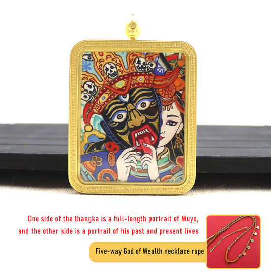 Zakiram thangka past and present life double-sided three-dimensional thangka pendant