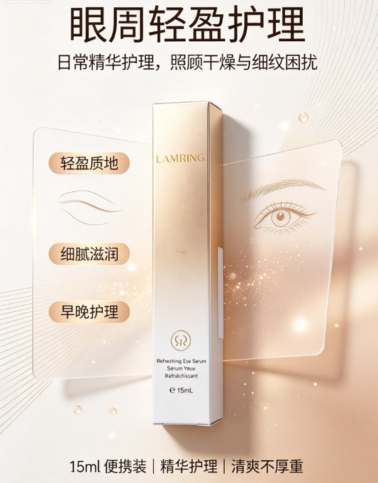 LAMRING Refreshing Eye Serum, Hydrating & Anti-Aging Eye Treatment 15ml