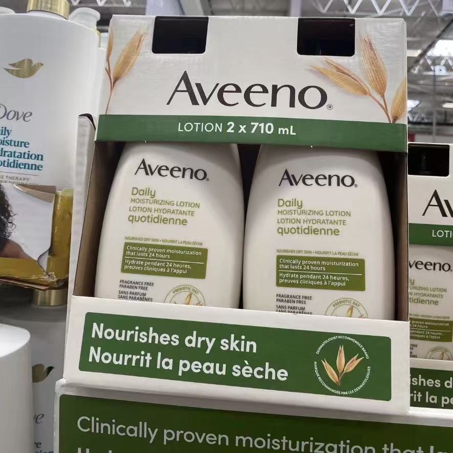 Aveeno 24 Hours Hydrating Body Lotion, New Package, 2 Count 710ml