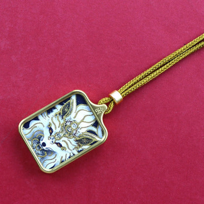 Titanium steel mini thangka pendant necklace Titanium steel mini thangka pendant necklace