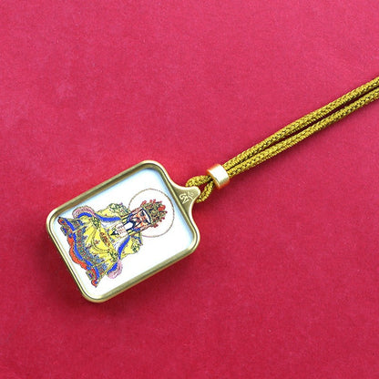 Titanium steel mini thangka pendant necklace Titanium steel mini thangka pendant necklace