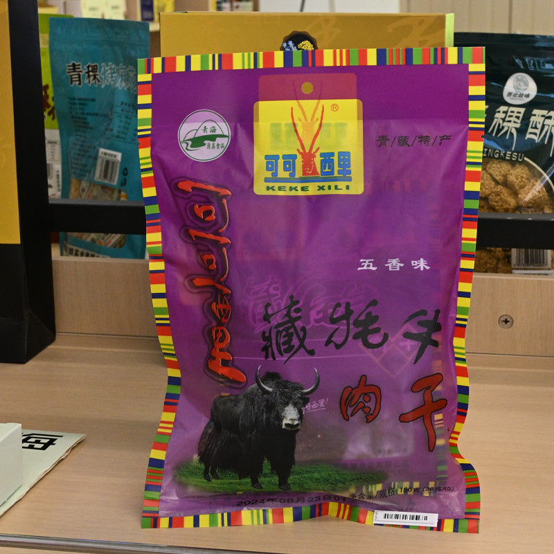 Qinghai specialty; Kekexili Tibetan yak jerky; five-spice flavor; ready to eat