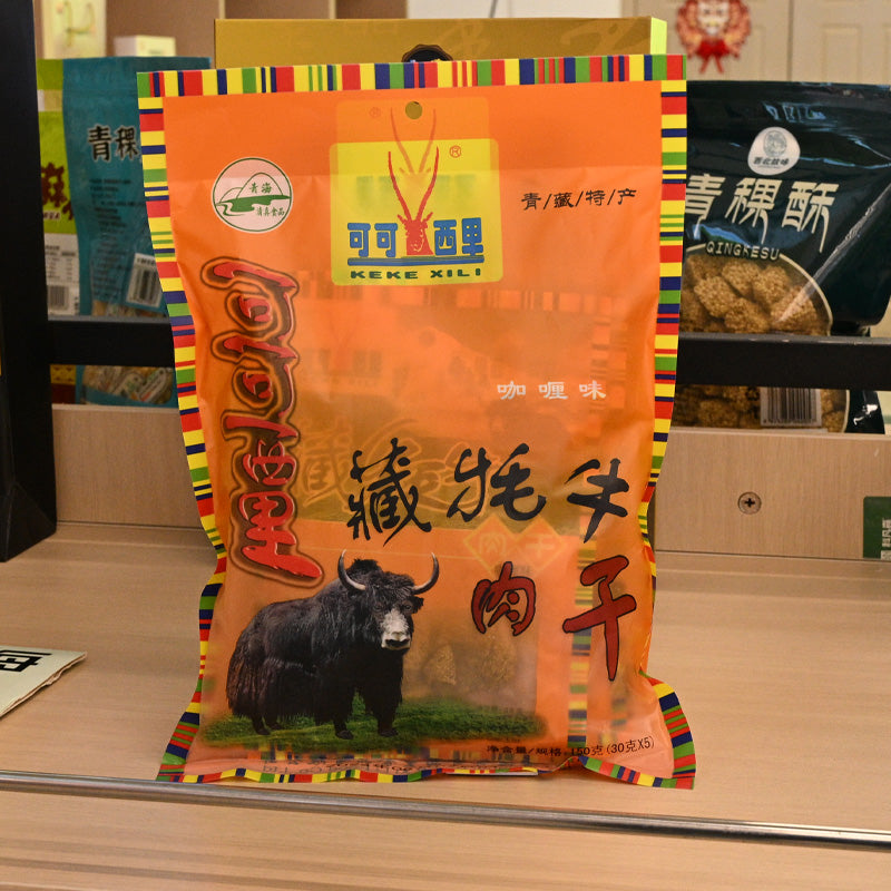 Qinghai specialty; Kekexili Tibetan yak jerky; curry flavor; ready to eat