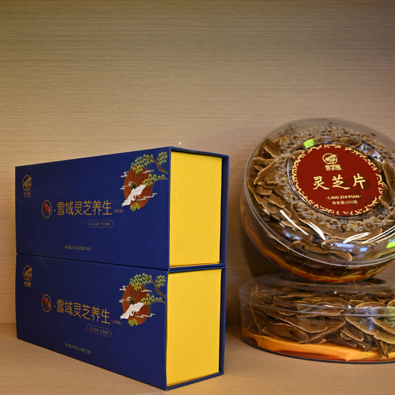 Chinese specialty; snowy plateau lingzhi health-care (herbal tea) regulating blood sugar; protecting the liver
