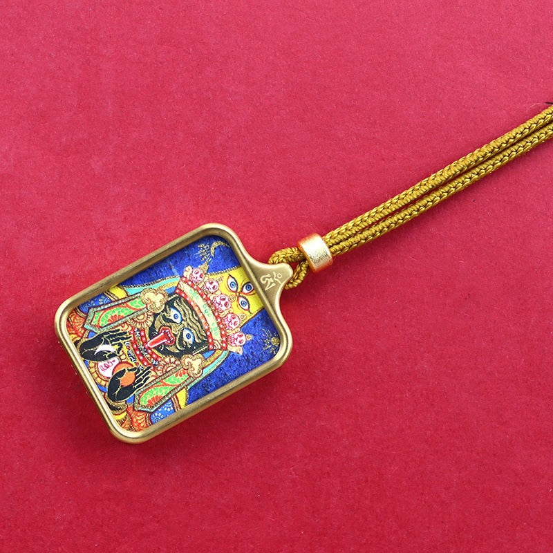 Titanium steel mini thangka pendant necklace Titanium steel mini thangka pendant necklace