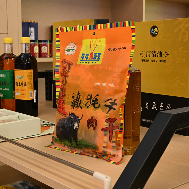 Qinghai specialty; Kekexili Tibetan yak jerky; curry flavor; ready to eat