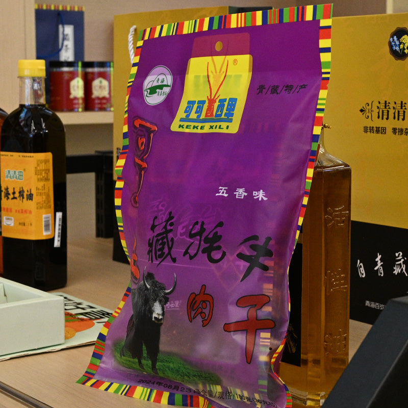 Qinghai specialty; Kekexili Tibetan yak jerky; five-spice flavor; ready to eat