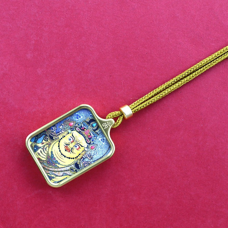 Titanium steel mini thangka pendant necklace Titanium steel mini thangka pendant necklace