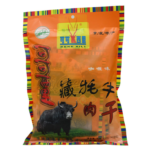 Qinghai specialty; Kekexili Tibetan yak jerky; curry flavor; ready to eat
