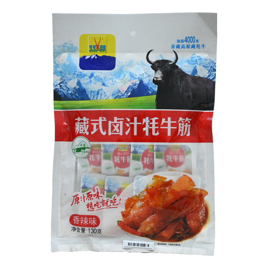 Qinghai specialty; Kekexili Tibetan style braised yak tendons with spicy flavor; ready to eat after opening the bag