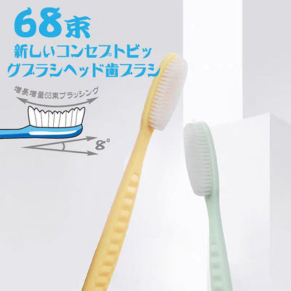 Japan CCOKIO 68-Hole Large Head Toothbrush 4-Pack