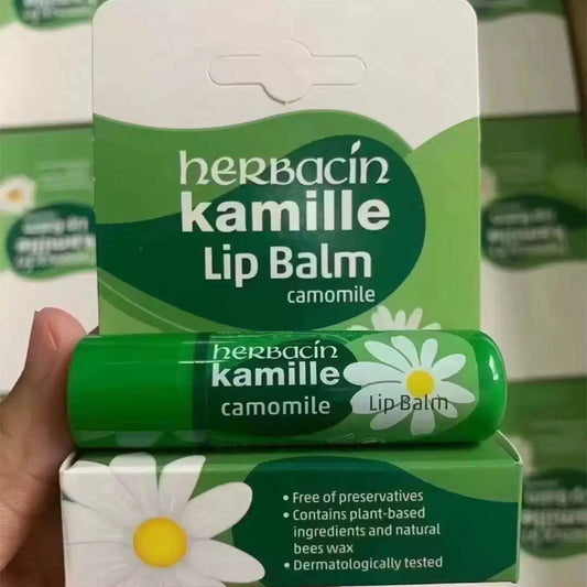 German Herbacin Chamomile Repair Lip Balm, Moisturizing Anti-chapped Colorless Lip Care