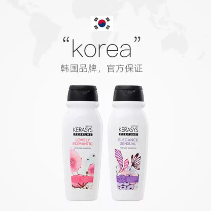 Korean Aekyung Kerasys Perfume Shampoo, Smooth & Long-lasting Fragrance, Travel Size 200ml   要不要我把这款洗发水常见的**香型版本**（如优雅香氛、浪漫香氛）也整理成英文？