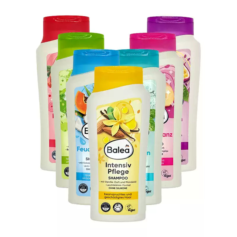 German Balea Silicone-Free Shampoo, Floral & Fruity Scent, Oil Control, Anti-Dandruff, Fluffy Volumizing