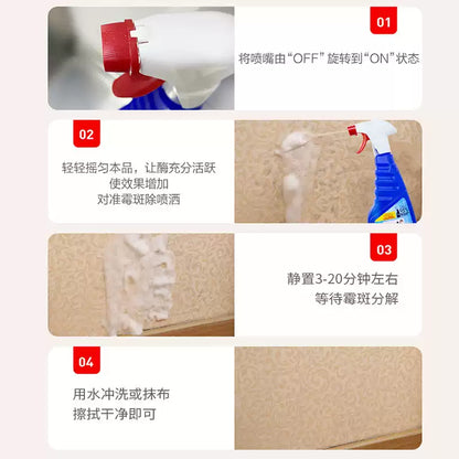 German DM Mold Remover Spray, Household Wall Mildew Stain Cleaner for White Walls
