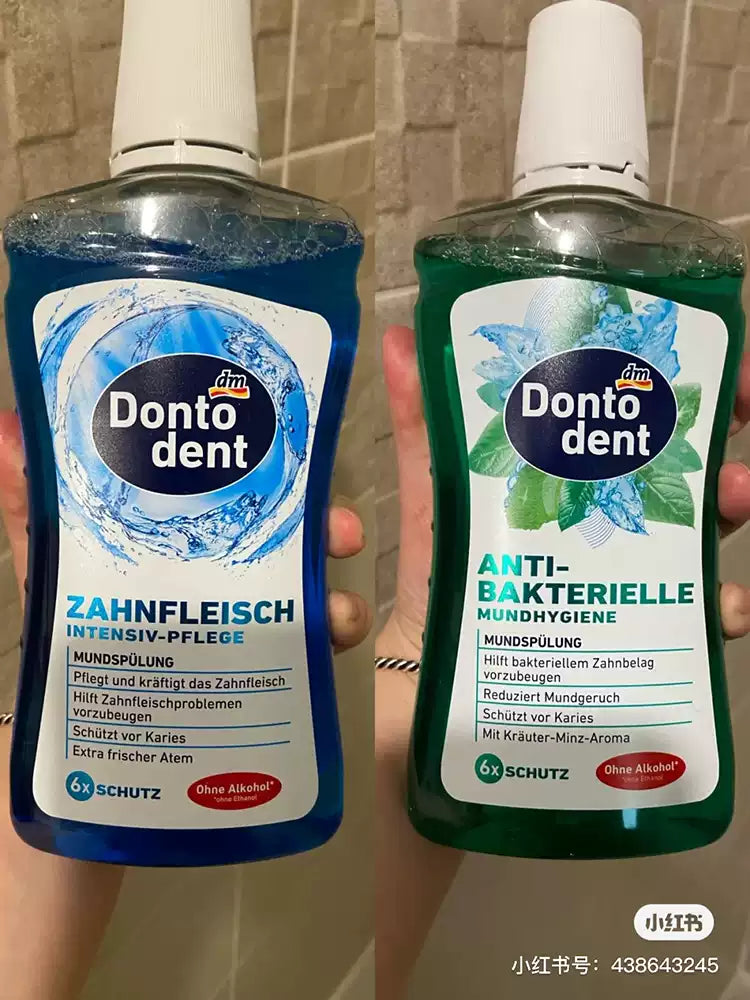 German Dontodent Adult Mouthwash, Fresh Breath & Gentle Cleaning, 500ml