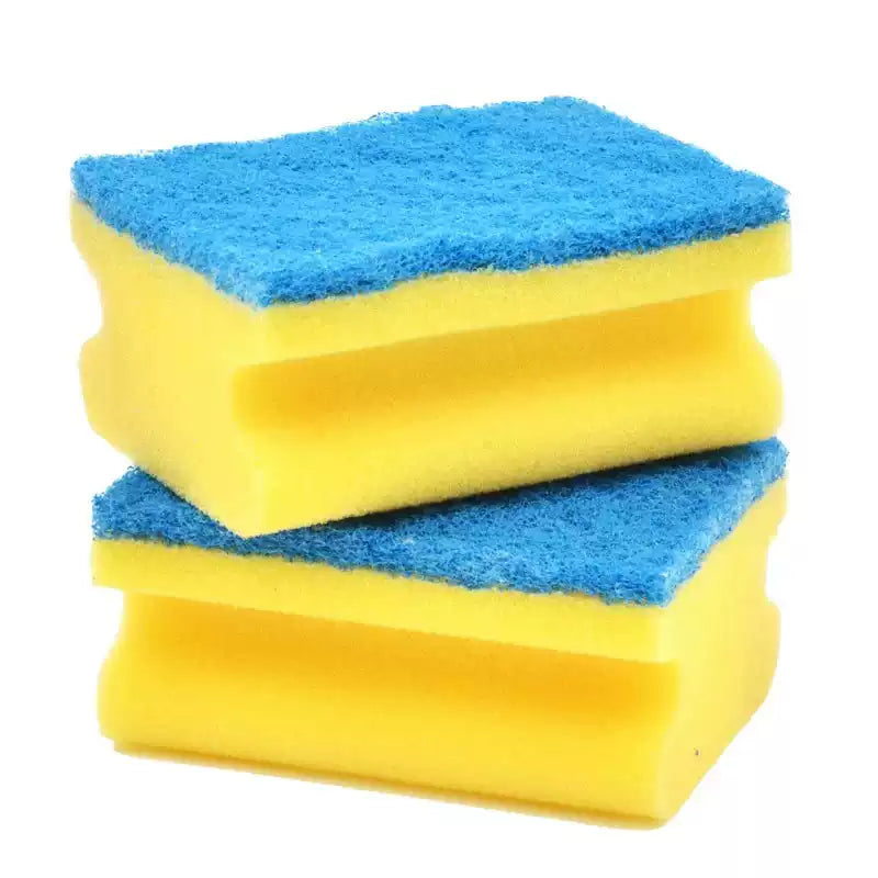 German DM Double-sided Dishwashing Sponge, Stainless Steel Pot & Bowl Cleaning Sponges, 6 Pieces Per Box