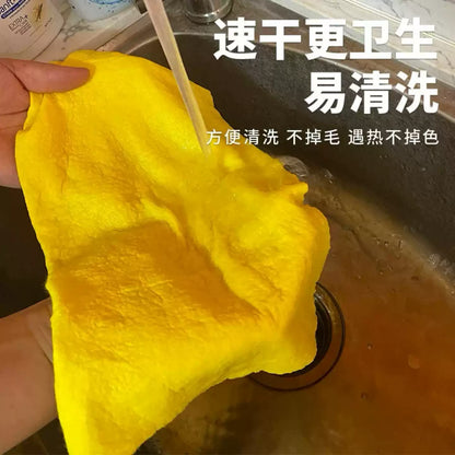 German DM Scouring Pad | Oil-proof Kitchen Dish Cloth, Water-absorbent Sponge Wipe, Dual-sided Cleaning Cloth for Kitchen & Car Glass