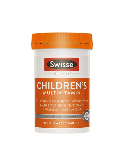 Swisse Kids Multivitamin 120 Tablets, Rich in VC & B Vitamins, Boost Immunity