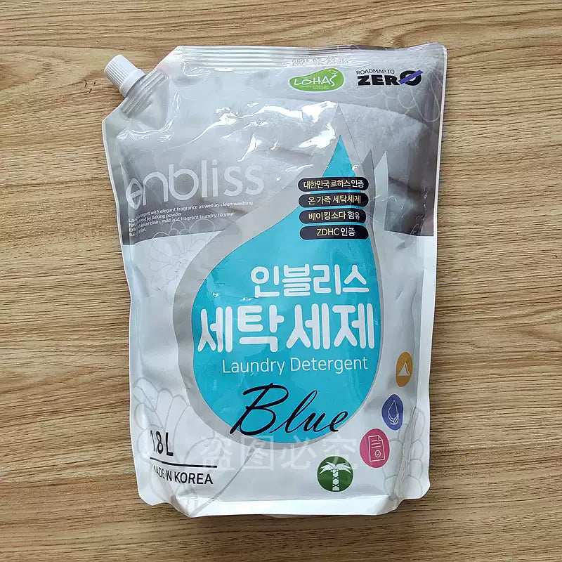 South Korean Imported Enbliss Blue Laundry Detergent, for Cotton, Linen & Nylon, Refill Pouch & Bucket Pack   需要我把这类跨境洗护产品的**英文标题模板**整理成一份可直接复制的清单吗？