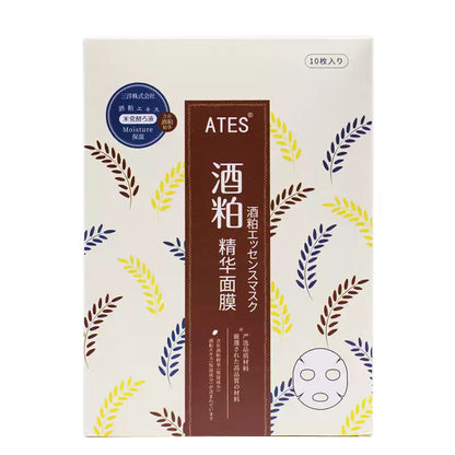 Japanese ATES Sake Lees Mask, Hydrating brightening, cleansing pores and firming skin