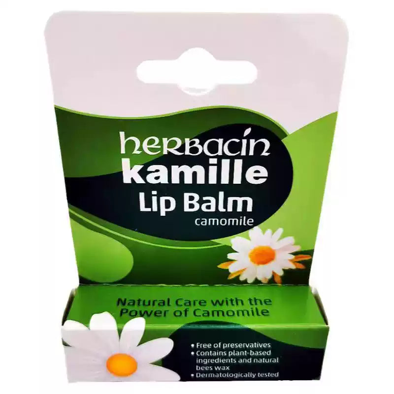 German Herbacin Chamomile Repair Lip Balm, Moisturizing Anti-chapped Colorless Lip Care