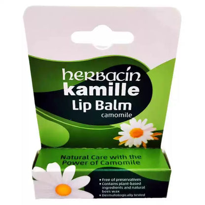 German Herbacin Chamomile Repair Lip Balm, Moisturizing Anti-chapped Colorless Lip Care
