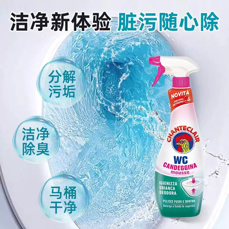 Chanteclair Toilet Cleaner Foam Mousse, Deodorizing & Urine Scale Remover